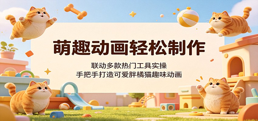 萌趣动画轻松制作，联动多款热门工具实操，手把手打造可爱胖橘猫趣味动画-智云网