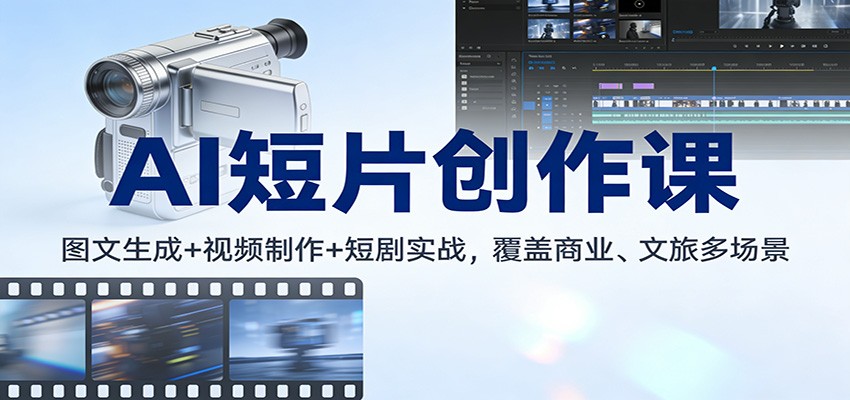 图片[1]-AI短片创作课：图文生成+ 视频制作+短剧实战，覆盖商业、 文旅多场景-智云网