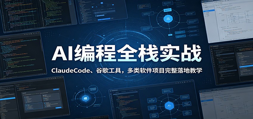 AI编程全栈实战:ClaudeCode、谷歌工具,多类软件项目完整落地教学-智云网