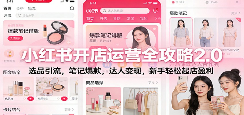 图片[1]-小红书开店运营全攻略2.0：选品引流，笔记爆款，达人变现，新手轻松起店盈利-智云网