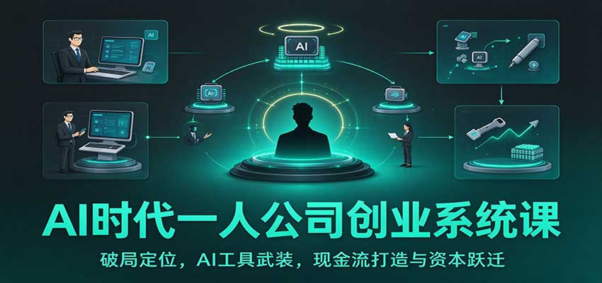 AI时代一人公司创业系统课：破局定位，AI工具武装，现金流打造与资本跃迁-智云网