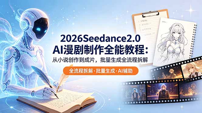 2026Seedance2.0 AI制作全能教程：从小说创作到成片，批量生成全流程拆解-智云网