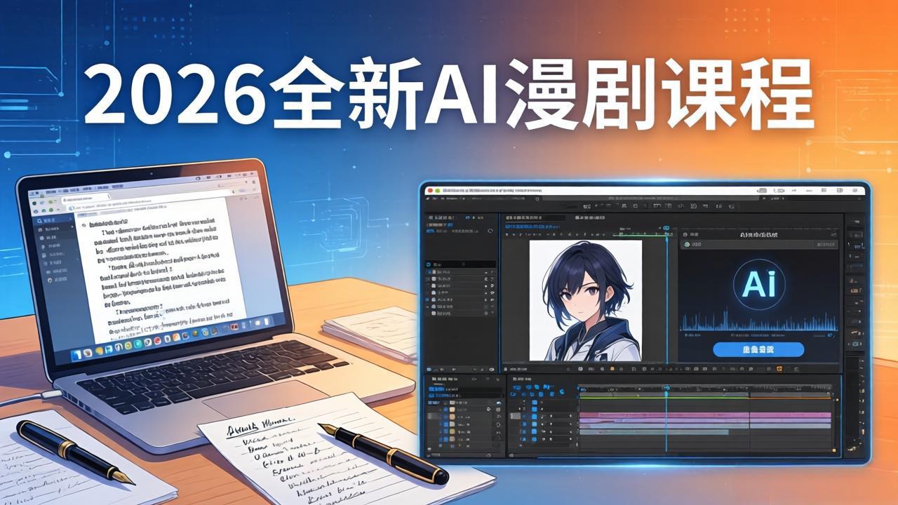 2026全新AI漫剧课程：覆盖创作全链路，教你写作分镜剪辑配音一站式打造漫剧作品-智云网