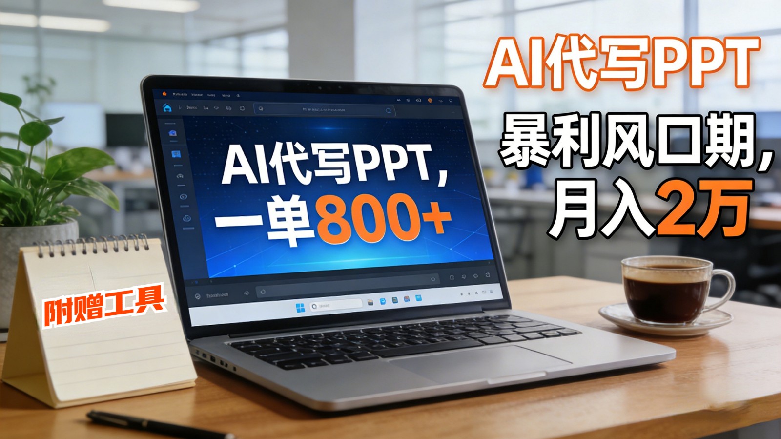 图片[1]-AI 代写做 PPT！一单狂赚 800+，风口期月入 2 万(工具 + 提示词直接送)-智云网