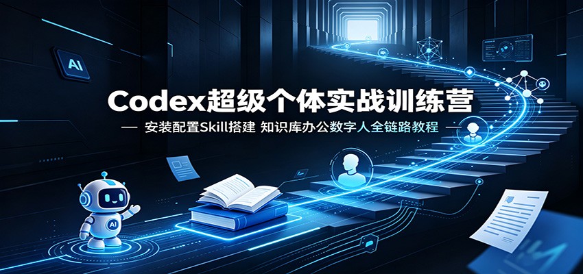 Codex超级个体实战训练营：安装配置Skill搭建，知识库办公数字人全链路教程-智云网