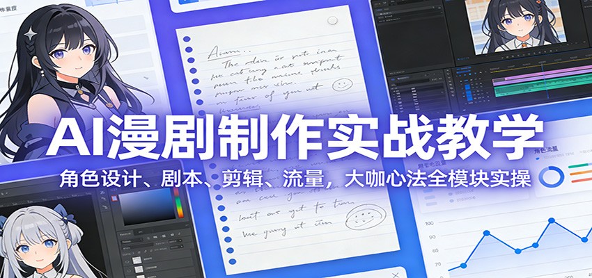 图片[1]-AI 漫剧制作实战教学：角色设计、剧本、剪辑、流量，大咖心法全模块实操-智云网