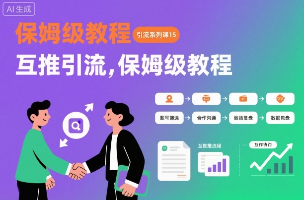 引流系列课15：互推引流，保姆级教程【文档】-智云网