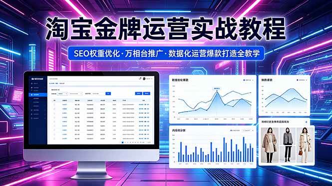(18507期)2026 淘宝金牌运营实战教程,SEO权重优化万相台推广,数据化运营爆款打造全教学-智云网