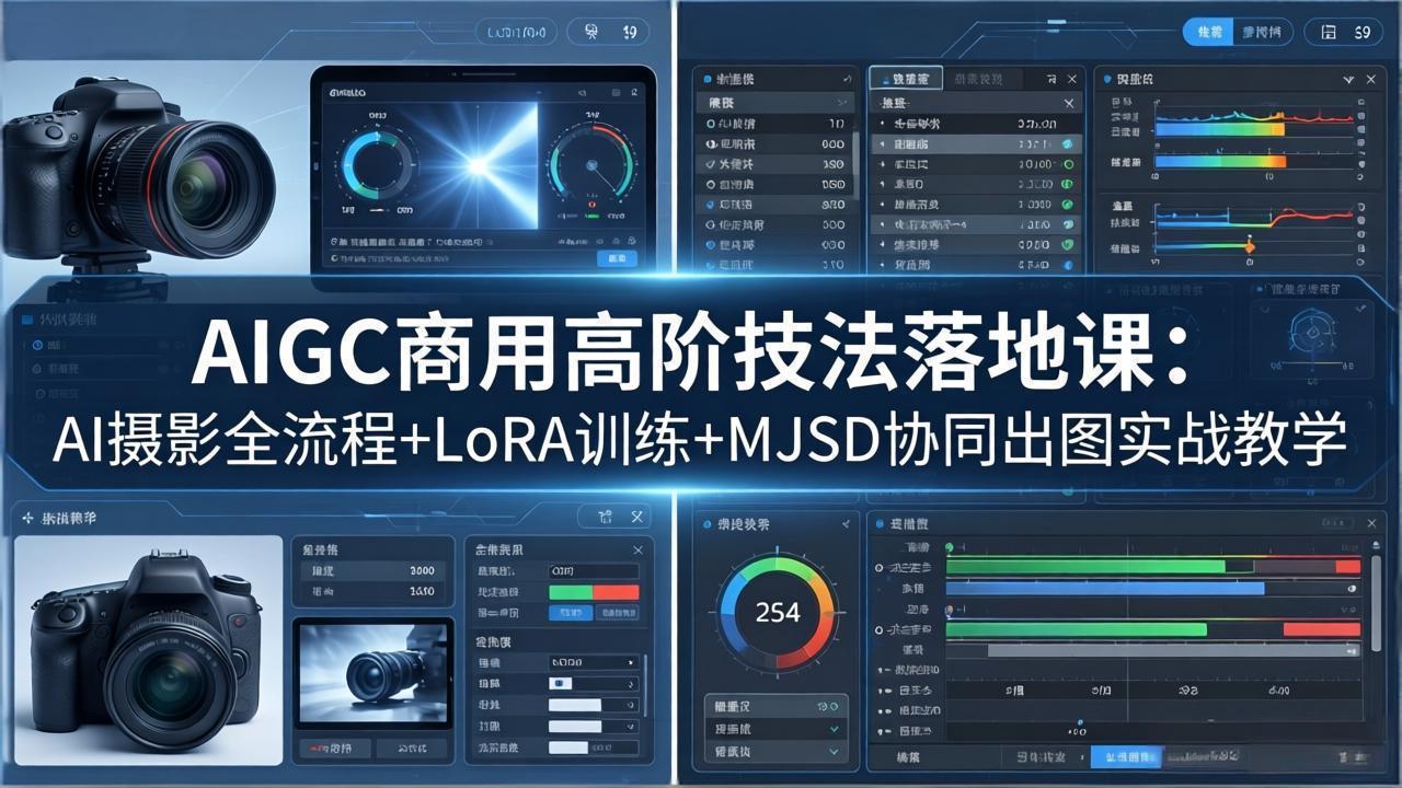 AIGC商用高阶技法落地课：AI摄影全流程+LoRA训练+MJSD协同出图实战教学-智云网