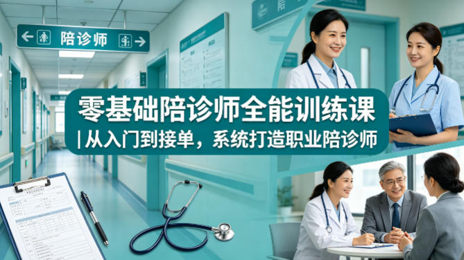 零基础陪诊师全能训练课|从入门到接单,系统打造职业陪诊师-智云网
