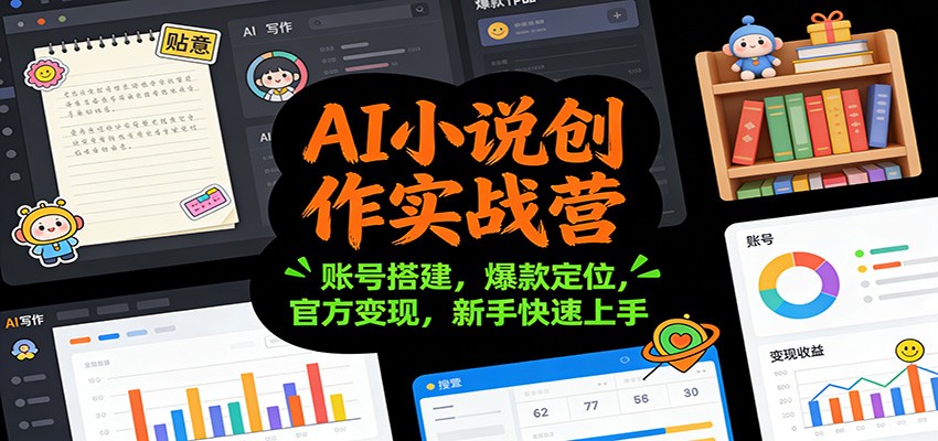 图片[1]-AI小说创作实战营：账号搭建，爆款定位，官方变现，新手快速上手-智云网
