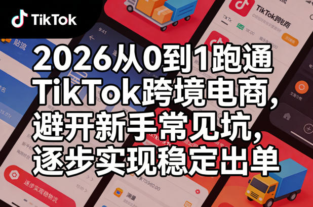 2026从0到1跑通TikTok跨境电商,避开新手常见坑,逐步实现稳定出单-智云网