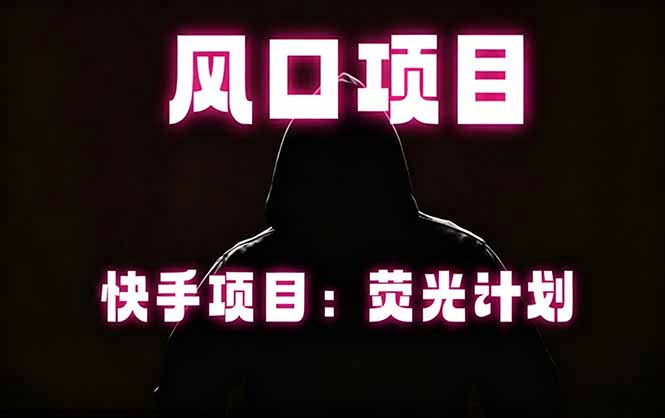 快手风口项目，荧光计划托管，长期稳定，适合批量做-智云网