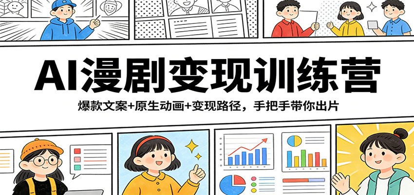 图片[1]-AI漫剧变现训练营：爆款文案+原生动画+变现路径，手把手带你出片-智云网