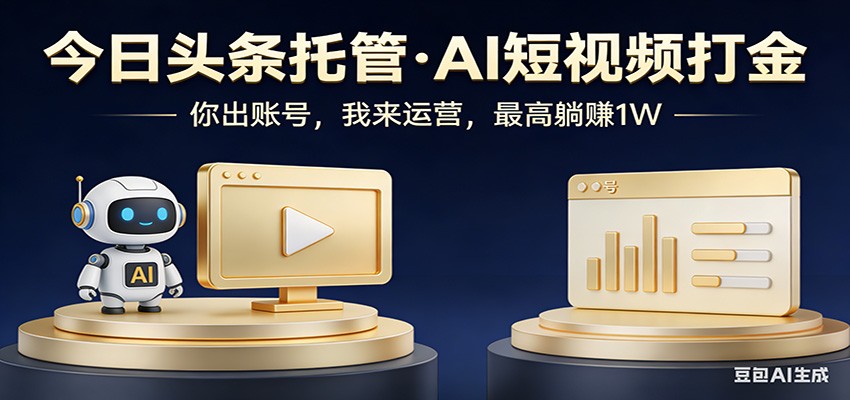 图片[1]-头条号AI托管，我提供作品，你提供账号，每天5分钟发布，小白躺赚3000+-智云网