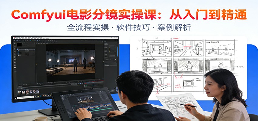 图片[1]-ComfyUI电影分镜实操课：分镜一致性，全流程AI视频制作，零基础也能做专业分镜-智云网