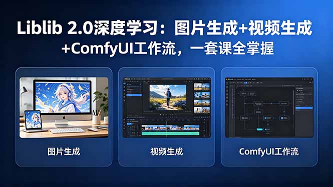 Liblib 2.0深度学习：图片生成+视频生成+ComfyUI工作流，一套课全掌握-智云网