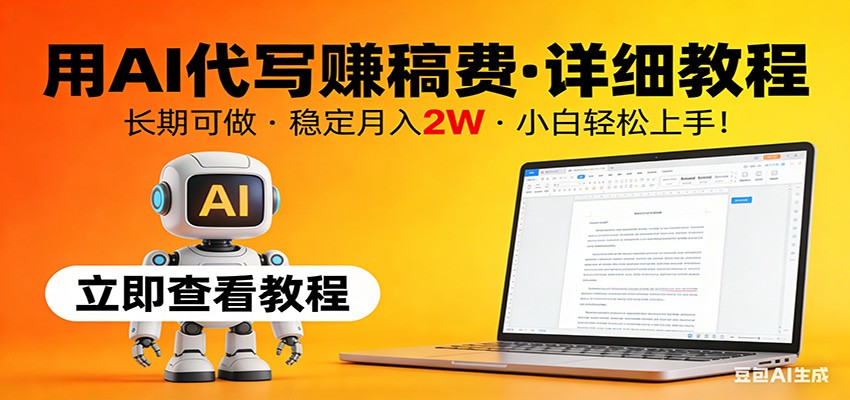 图片[1]-用AI代写赚稿费，详细教程，长期可做，稳定月入2W，小白轻松上手！-智云网