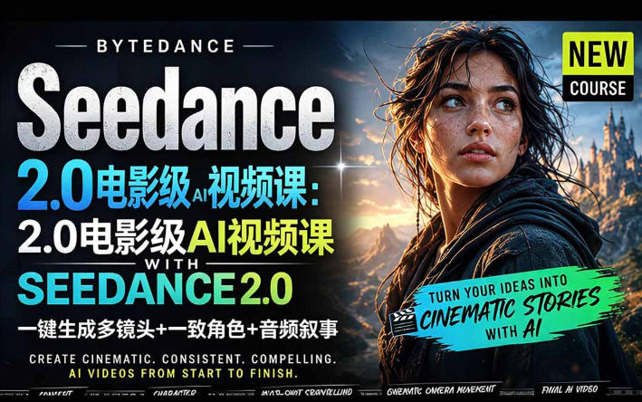 字节跳动的Seedance 2.0 AI电影视频生成制作教程，一键生成多镜头+一致角色+音频叙事-中英字幕-智云网