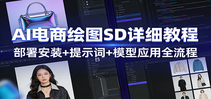 AI电商绘图SD详细教程:部署安装+提示词+模型应用全流程 AI电商绘图SD详细教程:部署安装+提示词+模型应用全流程