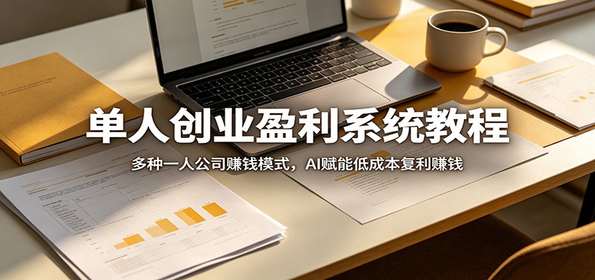 图片[1]-单人创业盈利系统教程：多种一人公司赚钱模式，AI赋能低成本复利赚钱-智云网