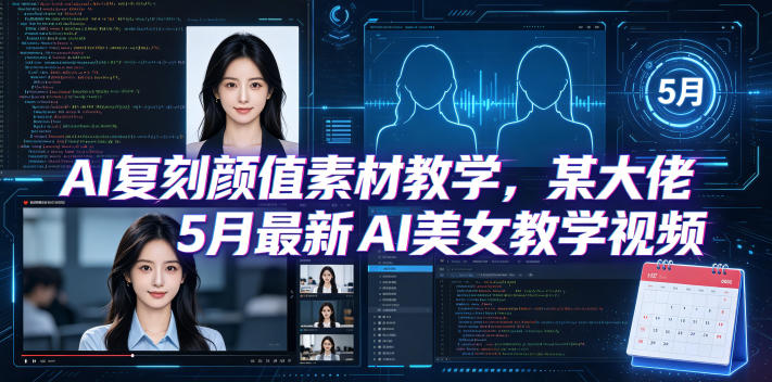 AI复刻颜值素材教学,某大佬5月最新AI美女教学视频,内含4月好物复刻教学-智云网