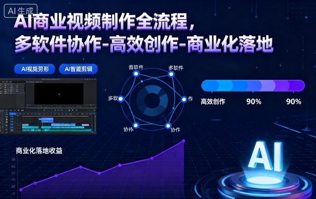 AI商业视频制作全流程，多软件协作-高效创作-商业化落地-智云网