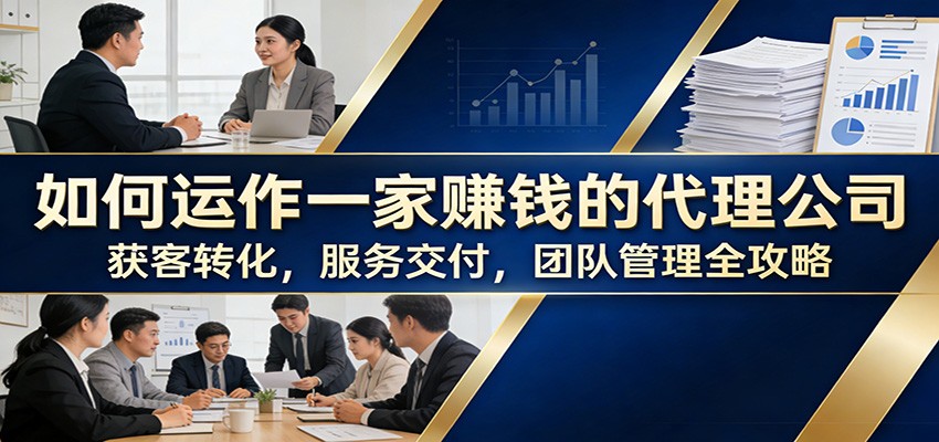 图片[1]-如何运作一家赚钱的代理公司：获客转化，服务交付，团队管理全攻略-智云网