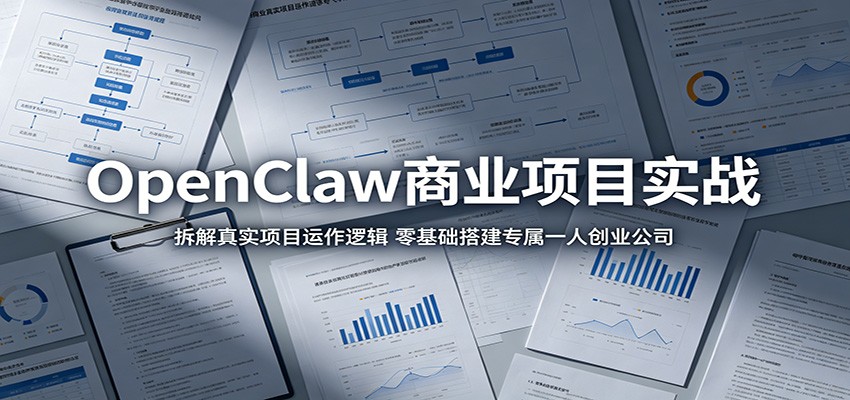 OpenClaw商业项目实战：拆解真实项目运作逻辑，零基础搭建专属一人创业公司-智云网