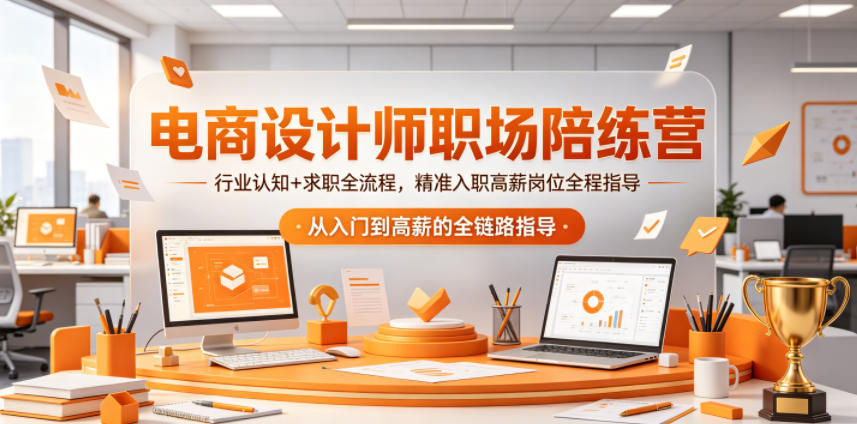 电商设计师职场陪练营，行业认知+求职全流程，精准入职高薪岗位全程指导-智云网