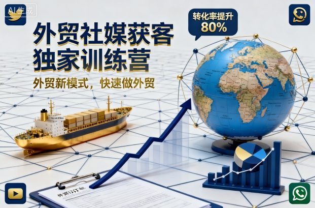 外贸社媒获客独家训练营，外贸新模式，快速做外贸(更新26年4月)-智云网