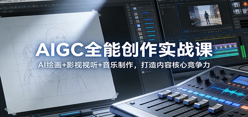图片[1]-AIGC全能创作实战课：AI绘画+影视视听+音乐制作，打造内容核心竞争力-智云网