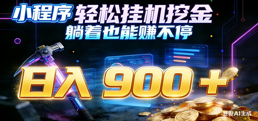 图片[1]-小程序挂机挖金，自动赚金币换现金，多号并行日入900+，轻松搞副业-智云网
