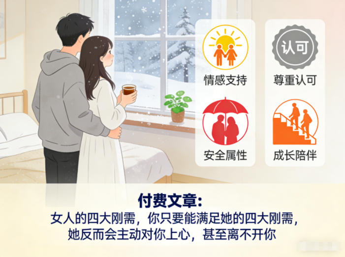 付费文章:女人的四大刚需,你只要能满足她的四大刚需,她反而会主动对你上心,甚至离不开你-智云网