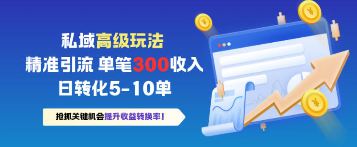 私域高级玩法，精准引流，单笔3张收益，日转化5-10单-智云网