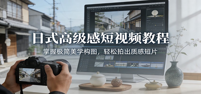 图片[1]-日式高级感短视频教程：掌握极简美学构图，轻松拍出质感短片-智云网