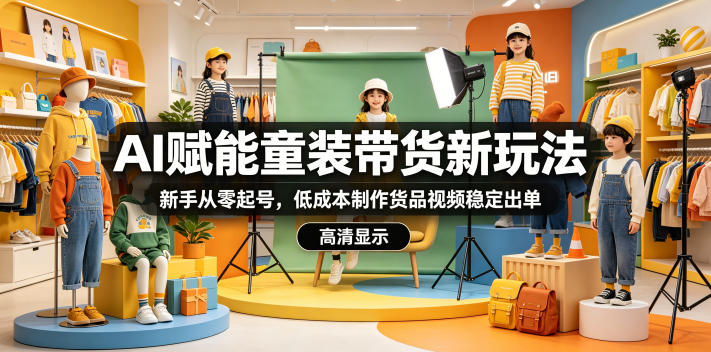 AI赋能童装带货新玩法，新手从零起号，低成本制作货品视频稳定出单-智云网