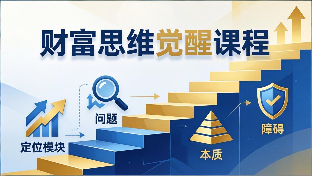 财富思维觉醒第十期：3天大课四大模块，精准定位问题看清本质，扫清人生障碍-智云网