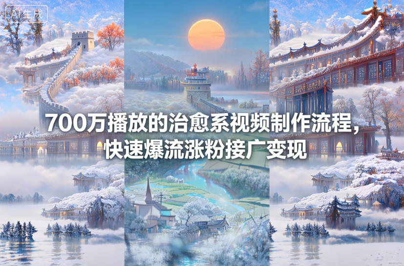 700万播放的治愈系视频制作流程，快速爆流涨粉接广变现-智云网