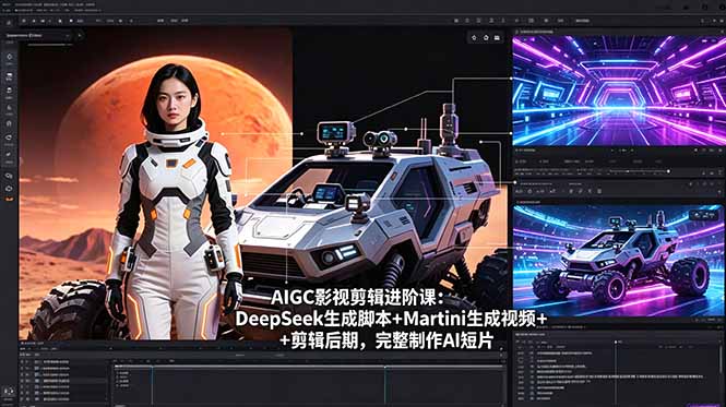 AIGC影视剪辑进阶课：DeepSeek生成脚本+Martini生成视频+剪辑后期，完整制作AI短片-智云网