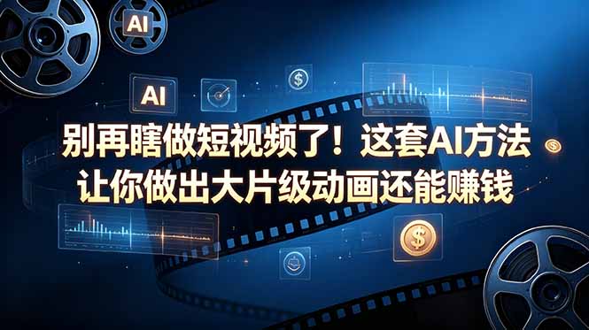 别再瞎做短视频了！这套 AI 方法让你做出大片级动画还能赚钱【原创双语字幕】-智云网