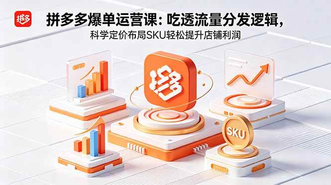 （18577期）拼多多爆单运营实战课：吃透流量分发逻辑，科学定价布局SKU轻松提升店铺利润-智云网