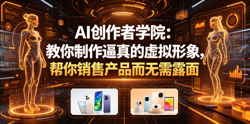 AI创作者学院：教你制作逼真的虚拟形象，帮你销售产品而无需露面【原创双语字幕】-智云网