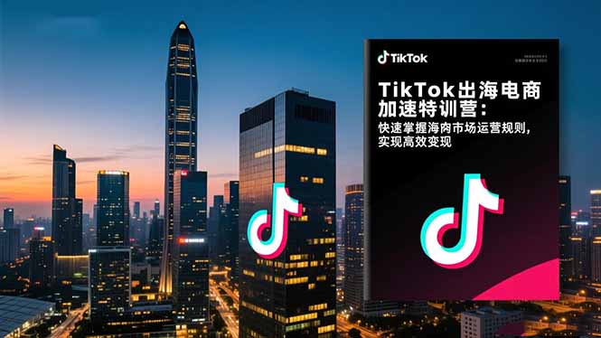 TikTok出海电商加速特训营:快速掌握海外市场运营规则,实现高效变现-智云网