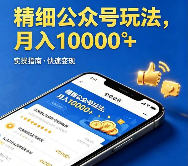 精细化公众号玩法,我们给你提供文章,你来负责发布,收益可观,月入1W+【揭秘】-智云网