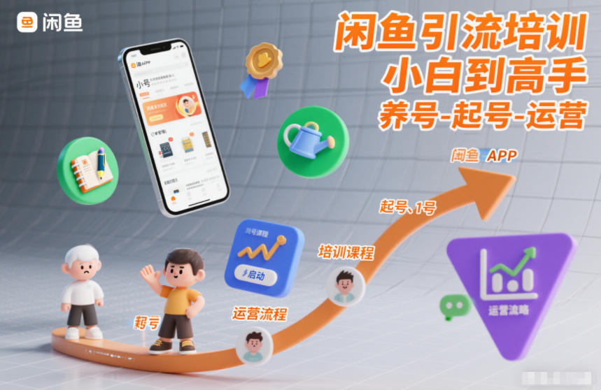 闲鱼引流培训，小白到高手，养号-起号-运营-智云网