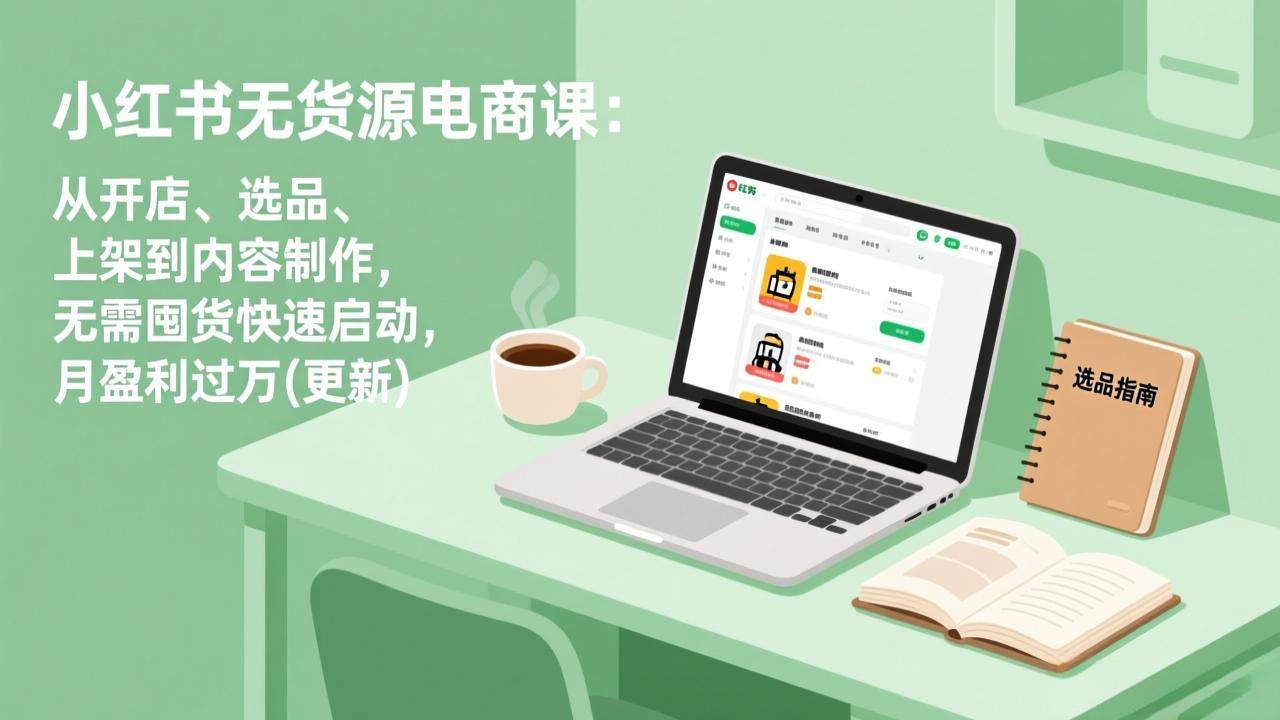 (18127期)小红书无货源电商课(4月20更新):从开店、选品、上架到内容制作,无需囤货快速启动,月盈利过万 (18127期)小红书无货源电商课(4月20更新):从开店、选品、上架到内容制作,无需囤货快速启动,月盈利过万