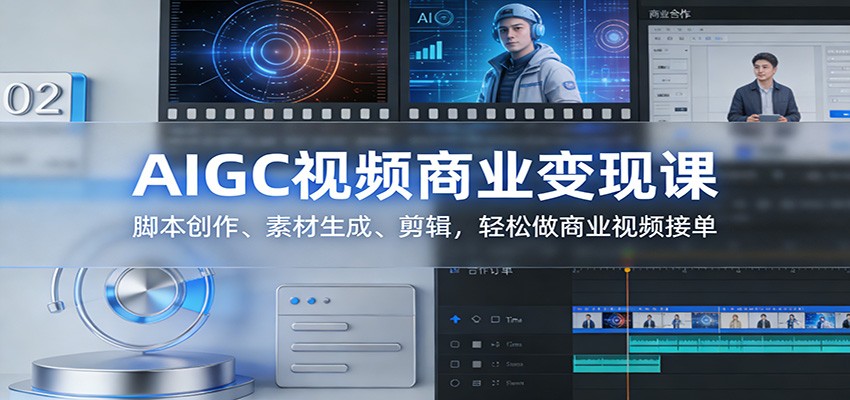 图片[1]-AIGC视频商业变现课：脚本创作、素材生成、剪辑，轻松做商业视频接单-智云网