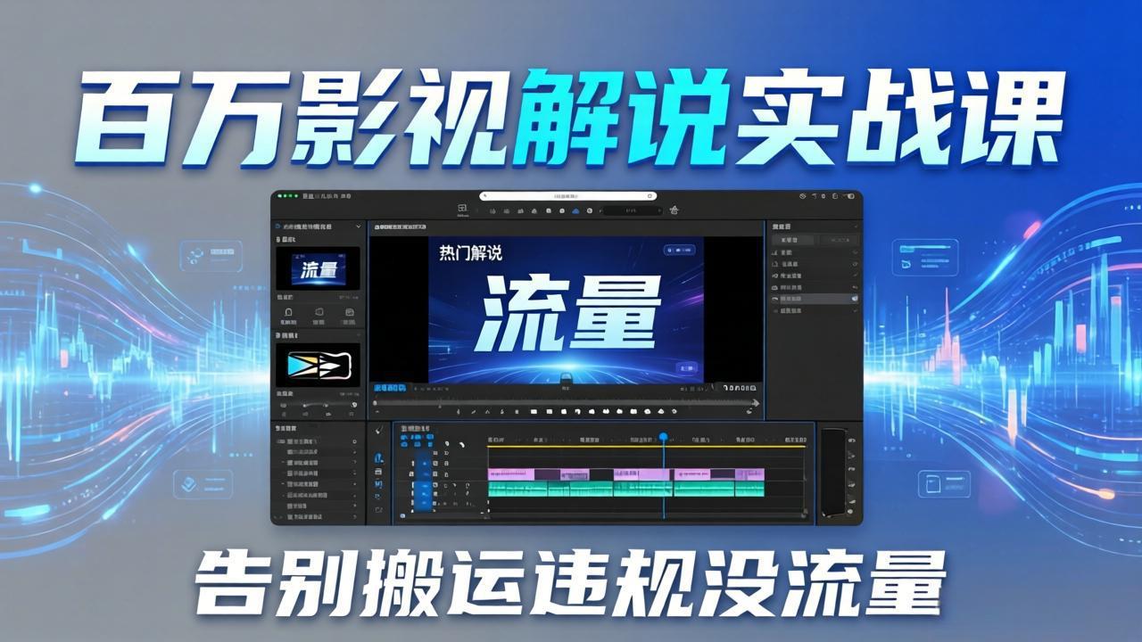 百万影视解说实战课：告别搬运违规没流量，AI文案+配音+剪映，做出能上热门的解说视频-智云网