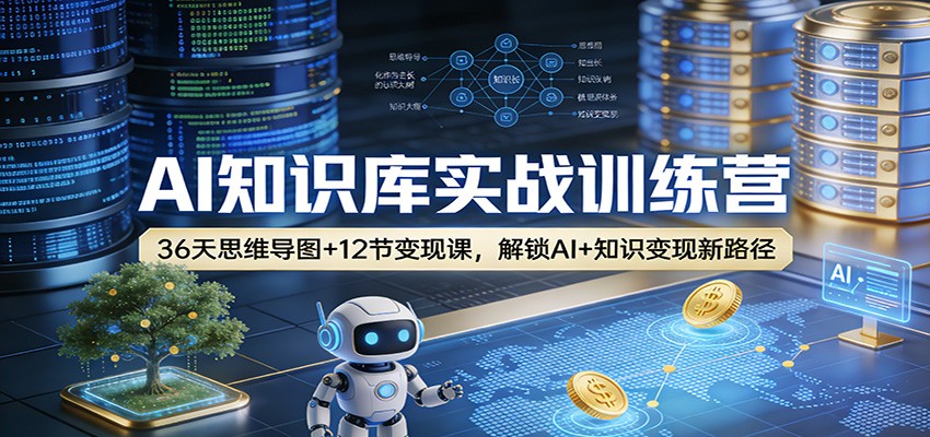 图片[1]-AI知识库实战训练营：36天思维导图+12节变现课，解锁AI+知识变现新路径-智云网
